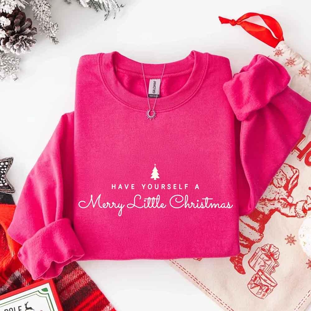 Have Yourself a Merry Christmas Sweatshirt Holiday Crew Neck Gift - Aaria Tees Aaria Tees