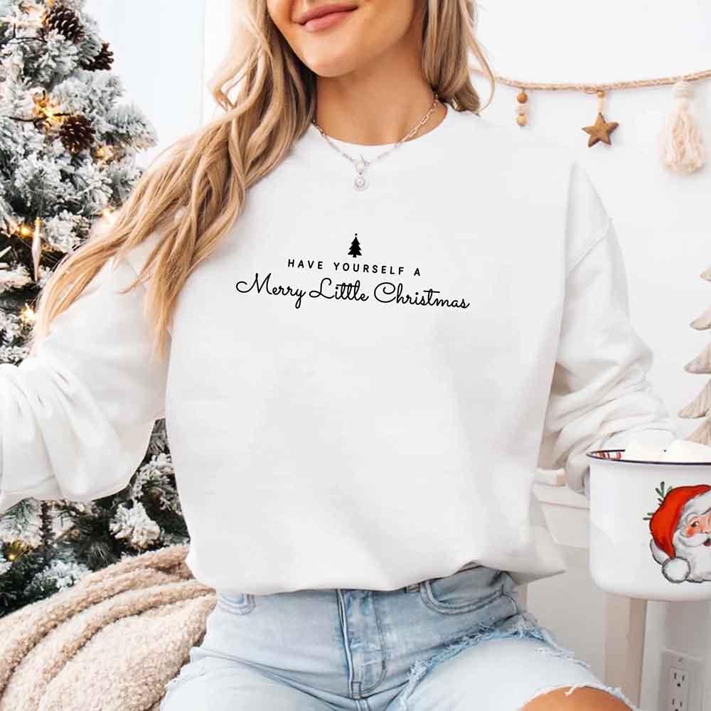 Have Yourself a Merry Christmas Sweatshirt Holiday Crew Neck Gift - Aaria Tees Aaria Tees