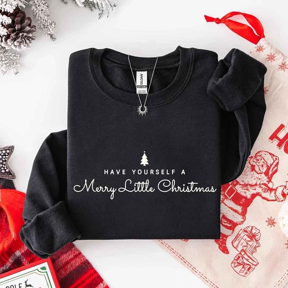 Have Yourself a Merry Christmas Sweatshirt Holiday Crew Neck Gift - Aaria Tees Aaria Tees