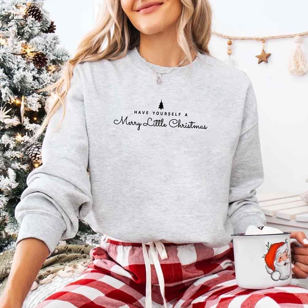 Have Yourself a Merry Christmas Sweatshirt Holiday Crew Neck Gift - Aaria Tees Aaria Tees