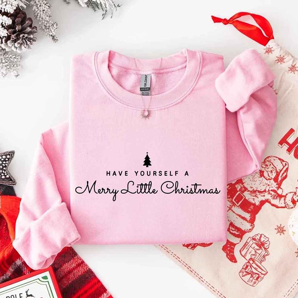 Have Yourself a Merry Christmas Sweatshirt Holiday Crew Neck Gift - Aaria Tees Aaria Tees