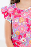 SALE Hawaiian Floral S/S Ruffle Tee - Aaria Tees Aaria Tees