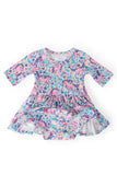 Head in the Clouds 3/4 Sleeve Twirl Bodysuit - Aaria Tees Aaria Tees