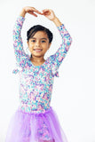 Head in the Clouds L/S Flutter Sleeve Leotard - Aaria Tees Aaria Tees