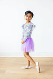 Head in the Clouds L/S Flutter Sleeve Leotard - Aaria Tees Aaria Tees