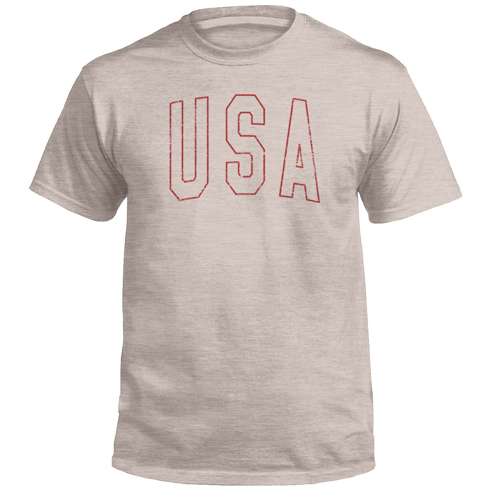 USA Collegiate Solid White (Front) - Aaria Tees Aaria Tees