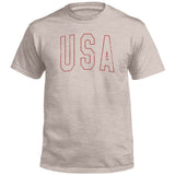 USA Collegiate Solid White (Front) - Aaria Tees Aaria Tees