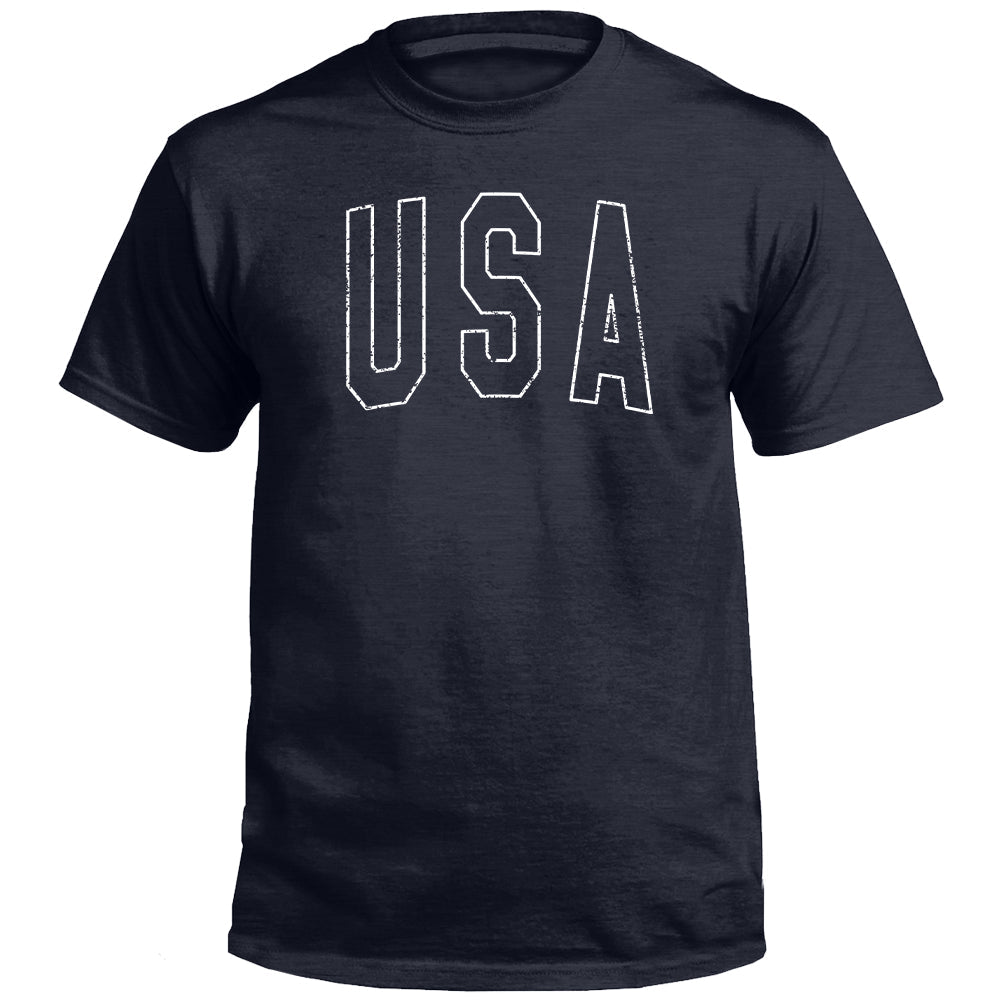 USA Collegiate Solid White (Front) - Aaria Tees Aaria Tees