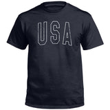 USA Collegiate Solid White (Front) - Aaria Tees Aaria Tees