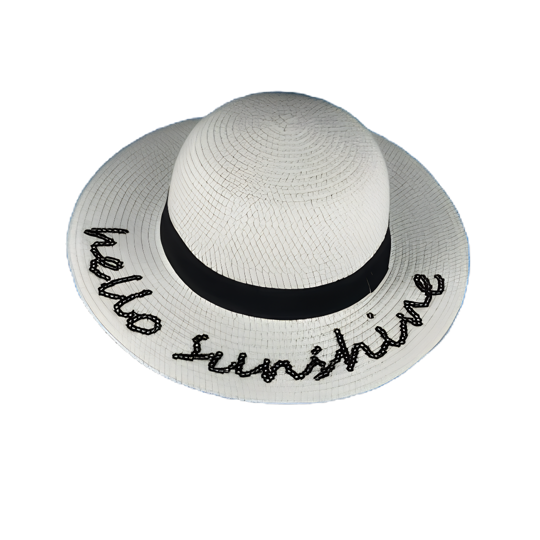 Hello Sunshine Sunhat with Sequins - Aaria Tees Aaria Tees