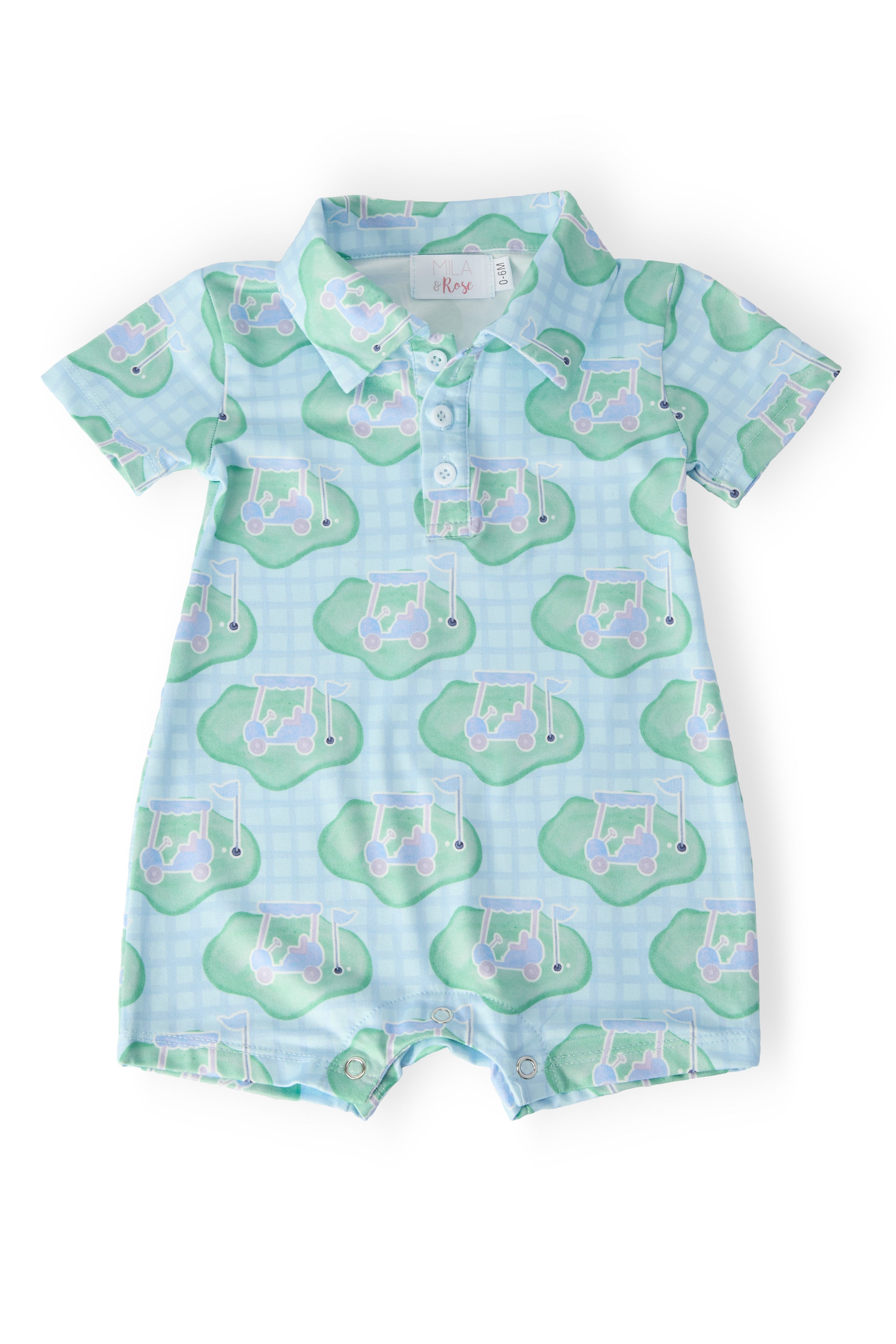 He's On The Green Polo Shorty One-Piece - Aaria Tees Aaria Tees