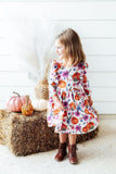 Hey Pumpkin 3/4 Sleeve Ruffle Twirl Dress - Aaria Tees Aaria Tees