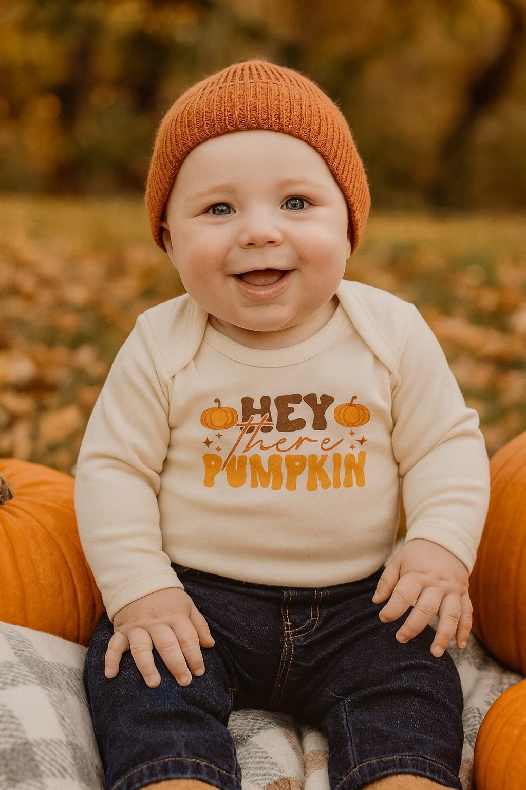 graphic bodysuit | hey there pumpkin (long sleeve) - Aaria Tees Aaria Tees