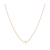 Elsa Side Cross Necklace Red Aaria Tees