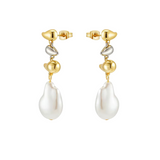 River Two Tone Pearl Earring Aaria Tees