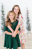 Holly Jolly Christmas 3/4 Sleeve Pocket Twirl Dress - Aaria Tees Aaria Tees