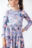 Honeysuckle L/S Pocket Twirl Dress - Aaria Tees Aaria Tees