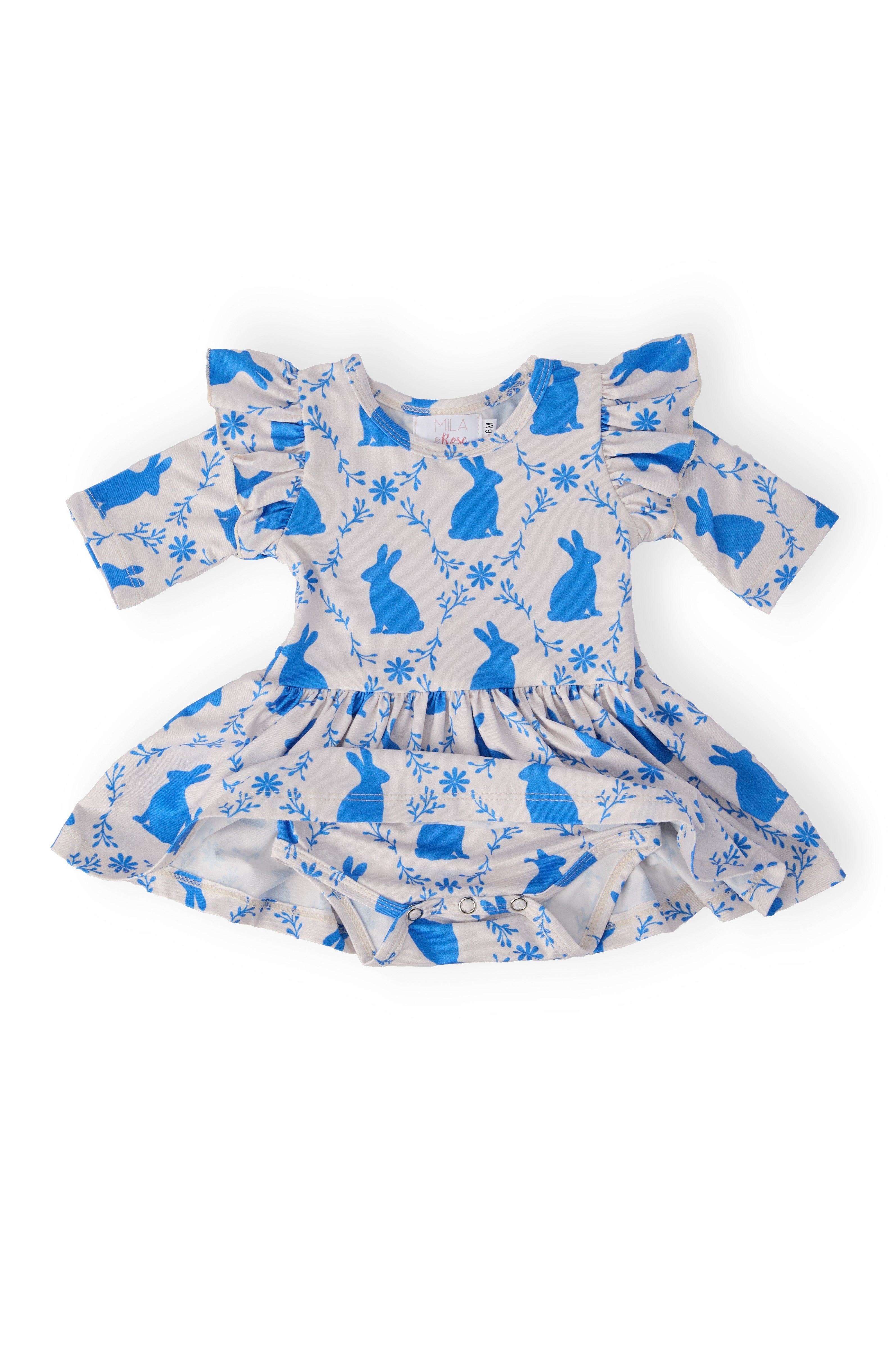 Hop 'til You Drop 3/4 Sleeve Twirl Flutter Bodysuit - Aaria Tees Aaria Tees