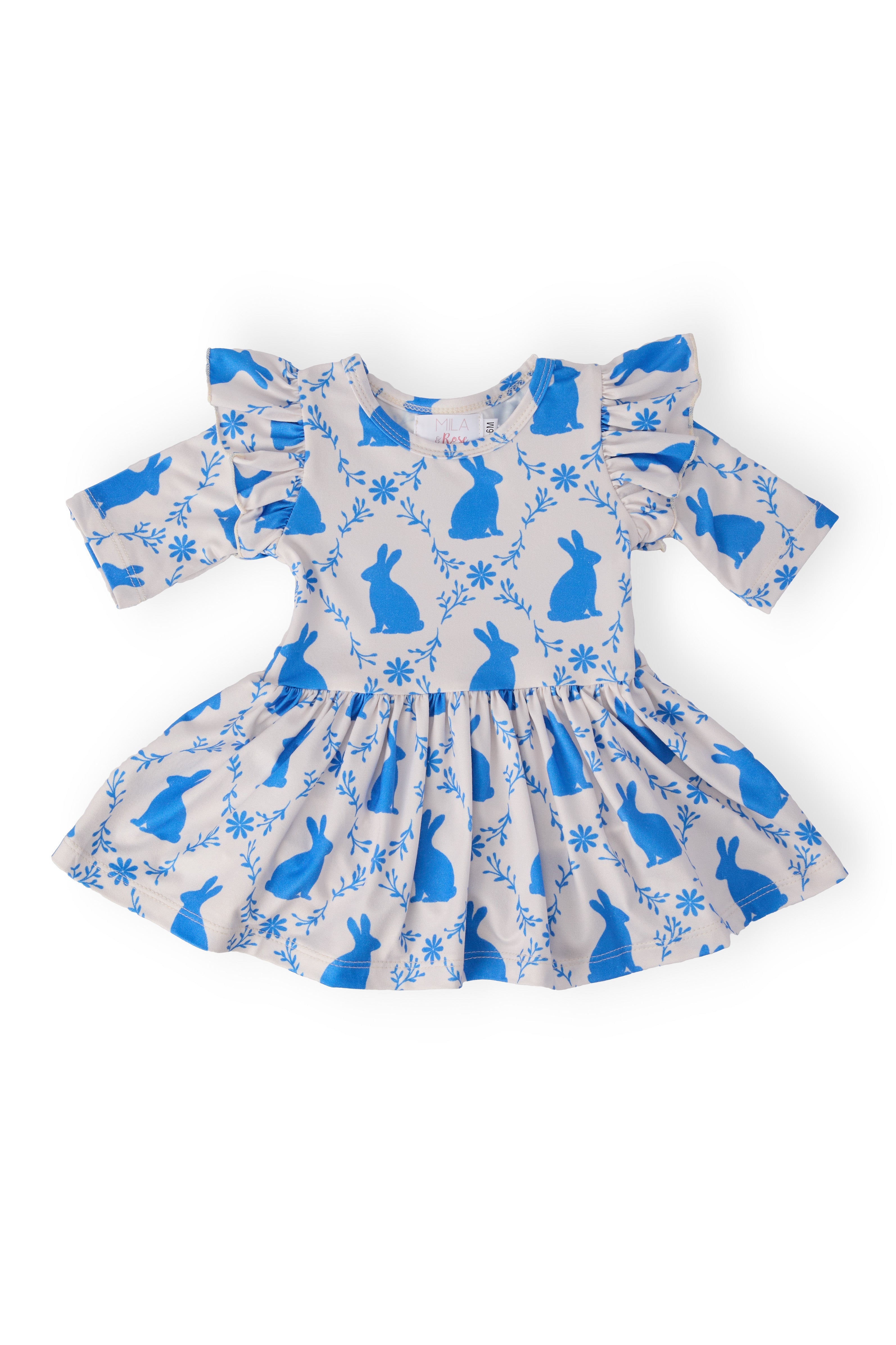 Hop 'til You Drop 3/4 Sleeve Twirl Flutter Bodysuit - Aaria Tees Aaria Tees