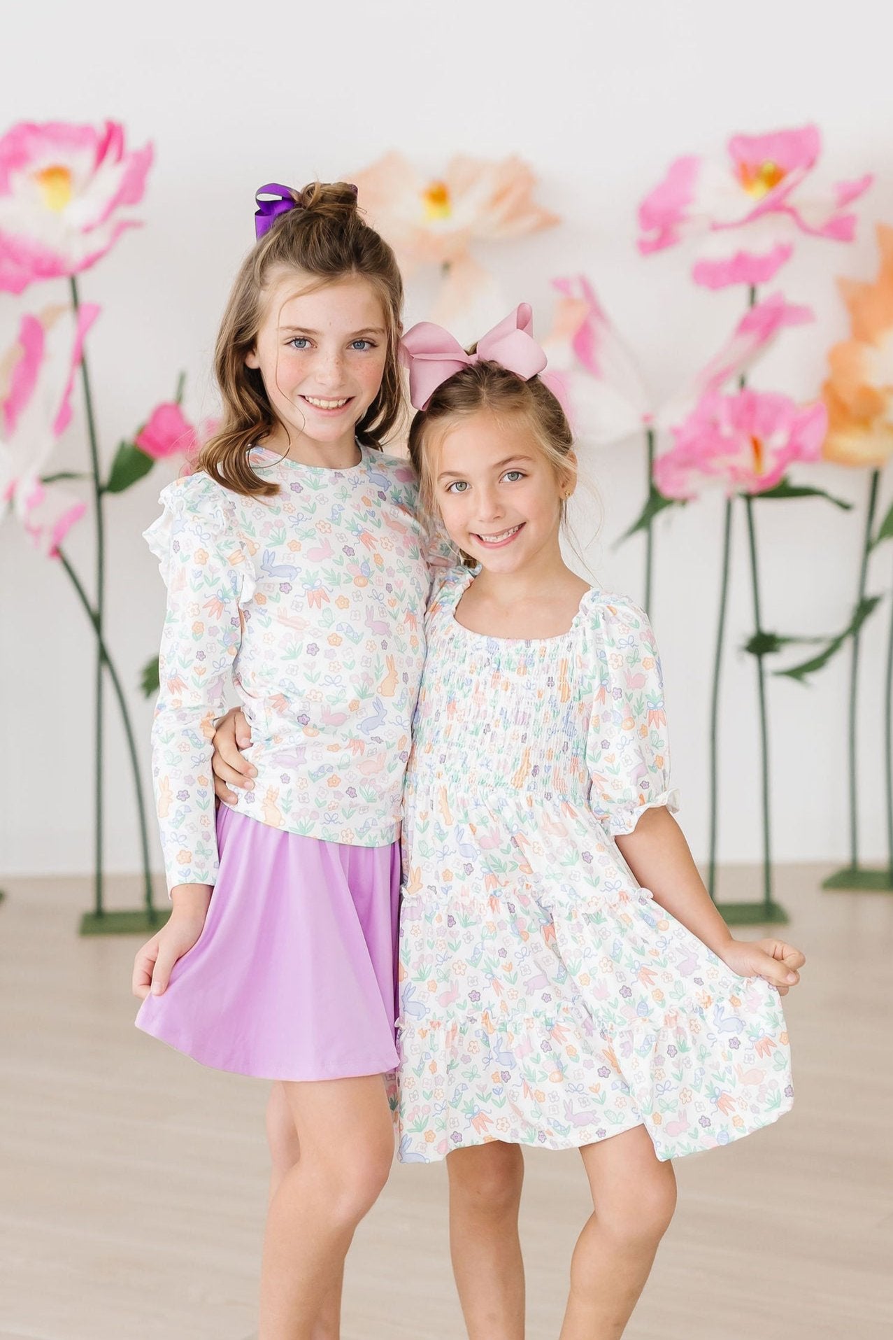 Hoppy Easter Smocked Ruffle Dress - Aaria Tees Aaria Tees