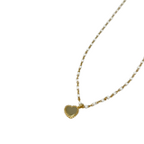 Elsa Mini Heart Necklace White Aaria Tees