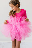 Hot Pink 3/4 Tutu Leotard - Aaria Tees Aaria Tees