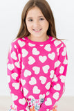 Hot Pink Hearts Sweater - Aaria Tees Aaria Tees