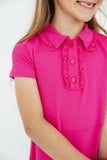 Hot Pink S/S Polo Dress - Aaria Tees Aaria Tees