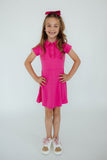 Hot Pink S/S Polo Dress - Aaria Tees Aaria Tees