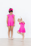 Hot Pink S/S Twirl Leotard - Aaria Tees Aaria Tees