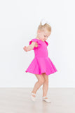 Hot Pink S/S Twirl Leotard - Aaria Tees Aaria Tees