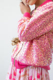Hot Pink Sequin Jacket - Aaria Tees Aaria Tees