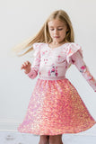 Hot Pink Sequin Twirl Skort - Aaria Tees Aaria Tees