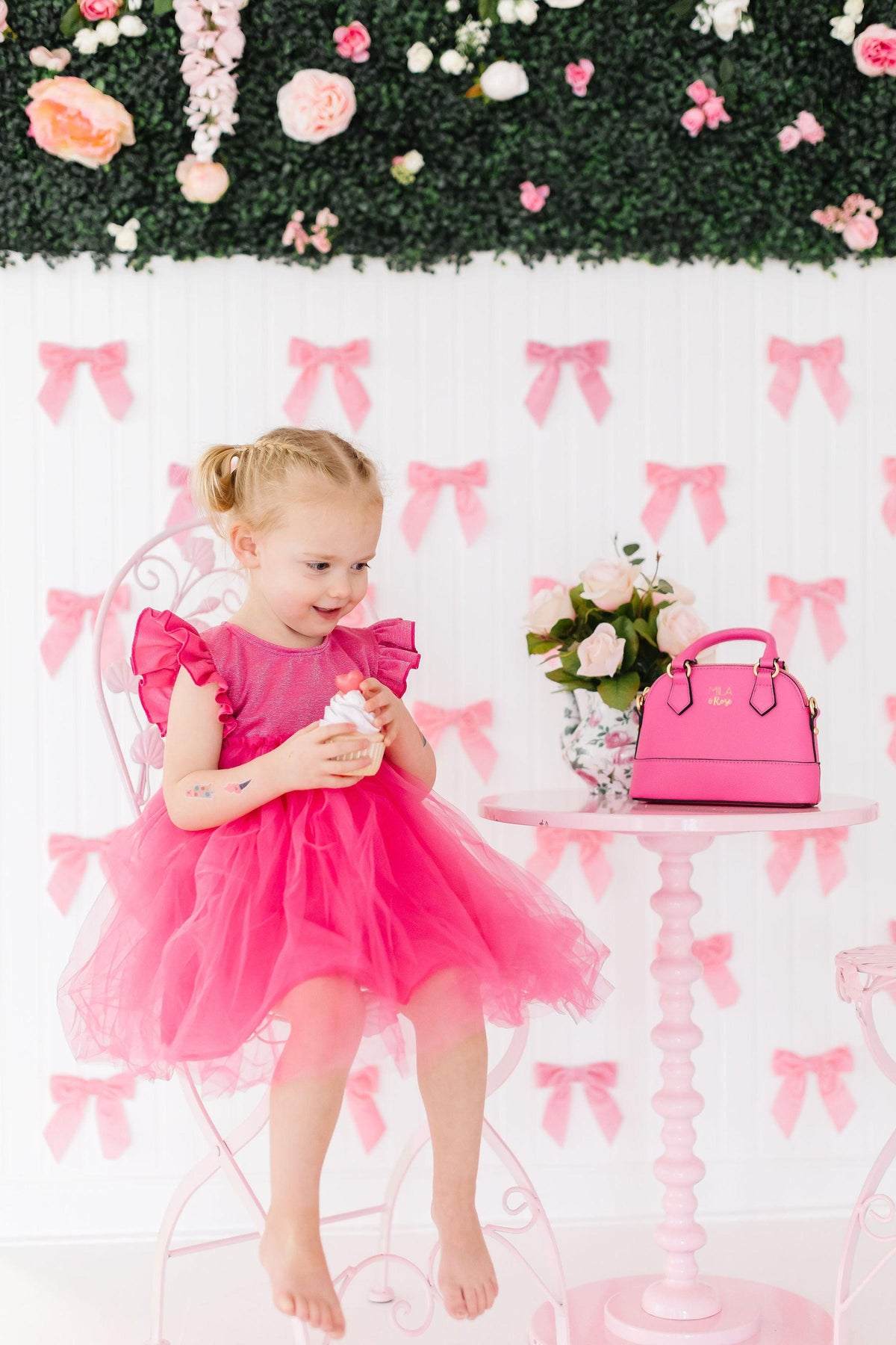 Hot Pink Shimmer Tutu Dress - Aaria Tees
