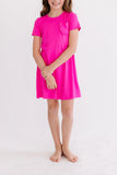 Hot Pink T-Shirt Dress - Aaria Tees Aaria Tees