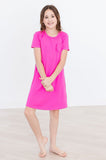 Hot Pink T-Shirt Dress - Aaria Tees Aaria Tees