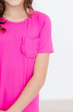 Hot Pink T-Shirt Dress - Aaria Tees Aaria Tees