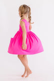 Hot Pink Tank Pocket Twirl Dress - Aaria Tees Aaria Tees