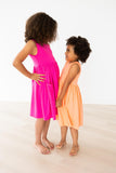 Hot Pink Tank Pocket Twirl Dress - Aaria Tees Aaria Tees
