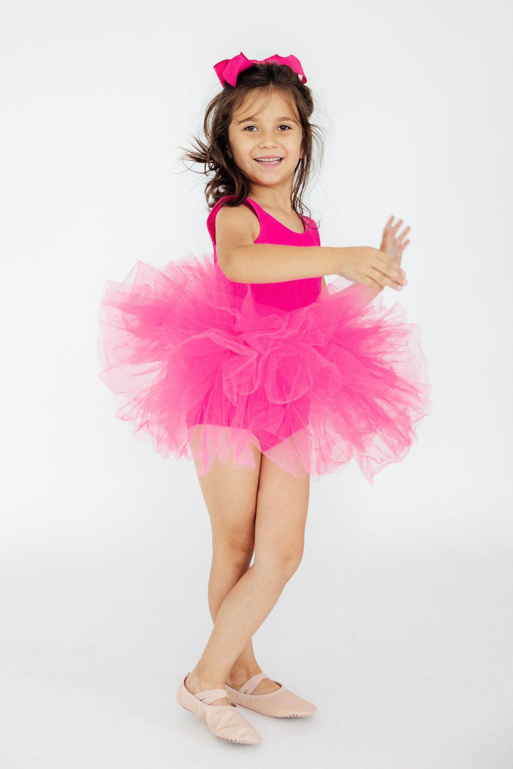 Hot Pink Tank Tutu Leotard - Aaria Tees Aaria Tees