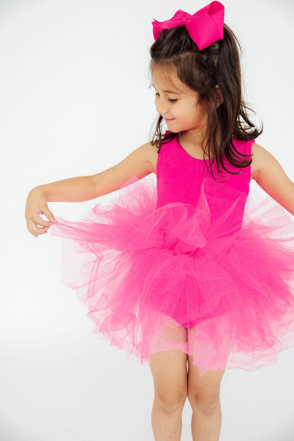 Hot Pink Tank Tutu Leotard - Aaria Tees Aaria Tees