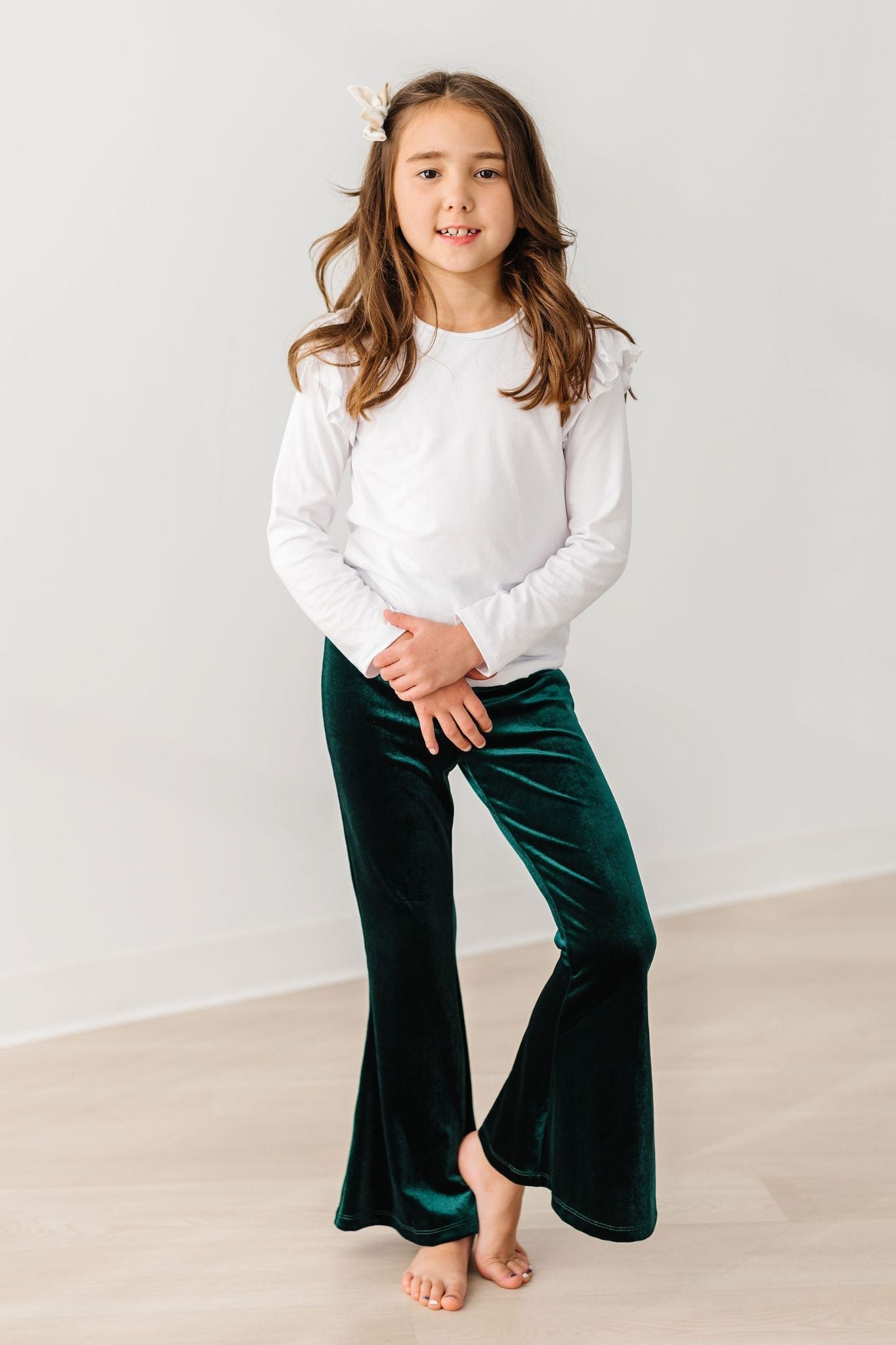 Hunter Green Velvet Bells - Aaria Tees Aaria Tees