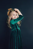 Hunter Green Velvet Twirl Dress - Aaria Tees Aaria Tees