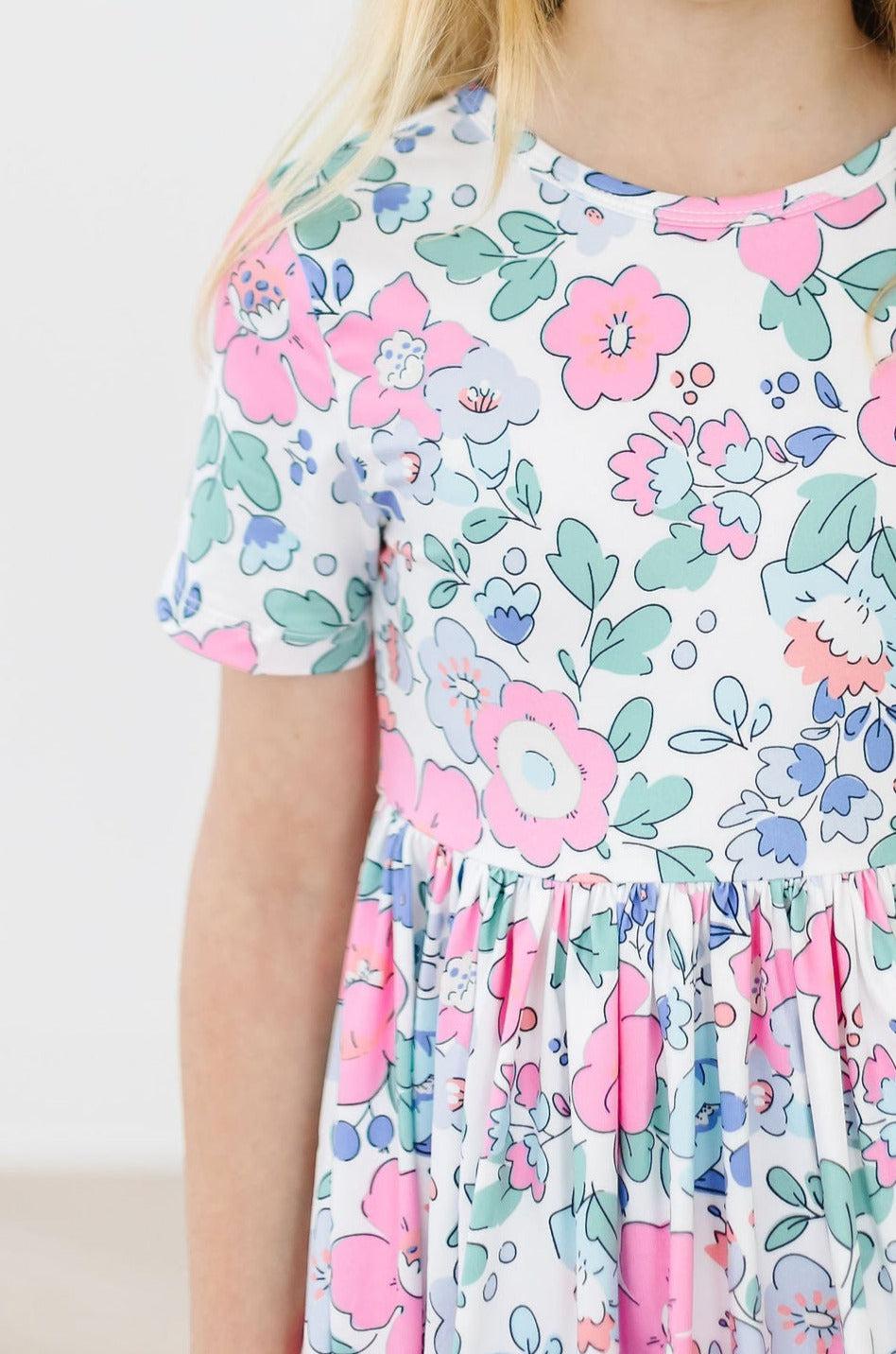 Hydrangea S/S Pocket Twirl Dress - Aaria Tees Aaria Tees
