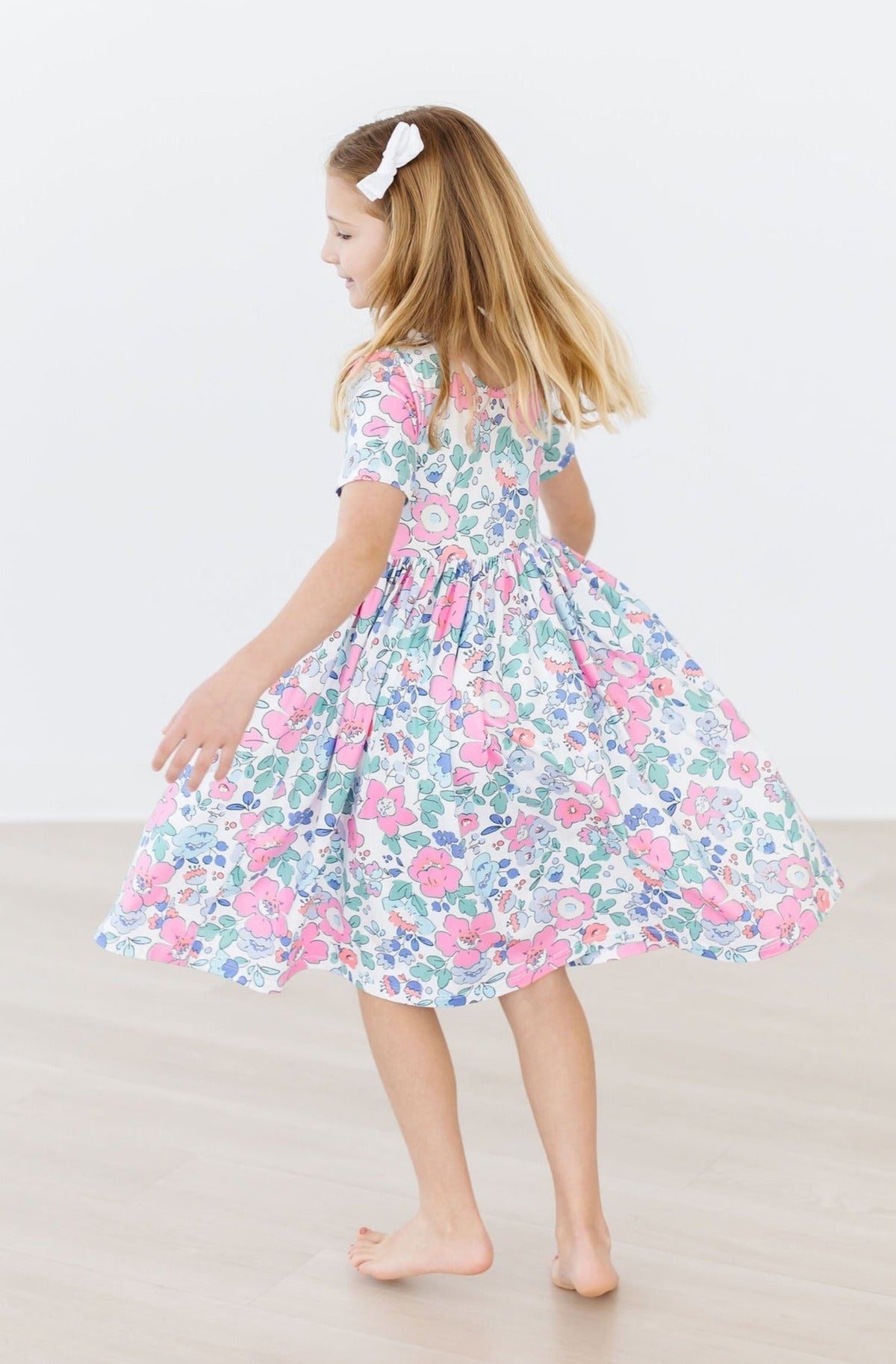 Hydrangea S/S Pocket Twirl Dress - Aaria Tees