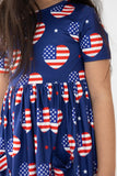 I Heart the USA S/S Pocket Twirl Dress - Aaria Tees Aaria Tees