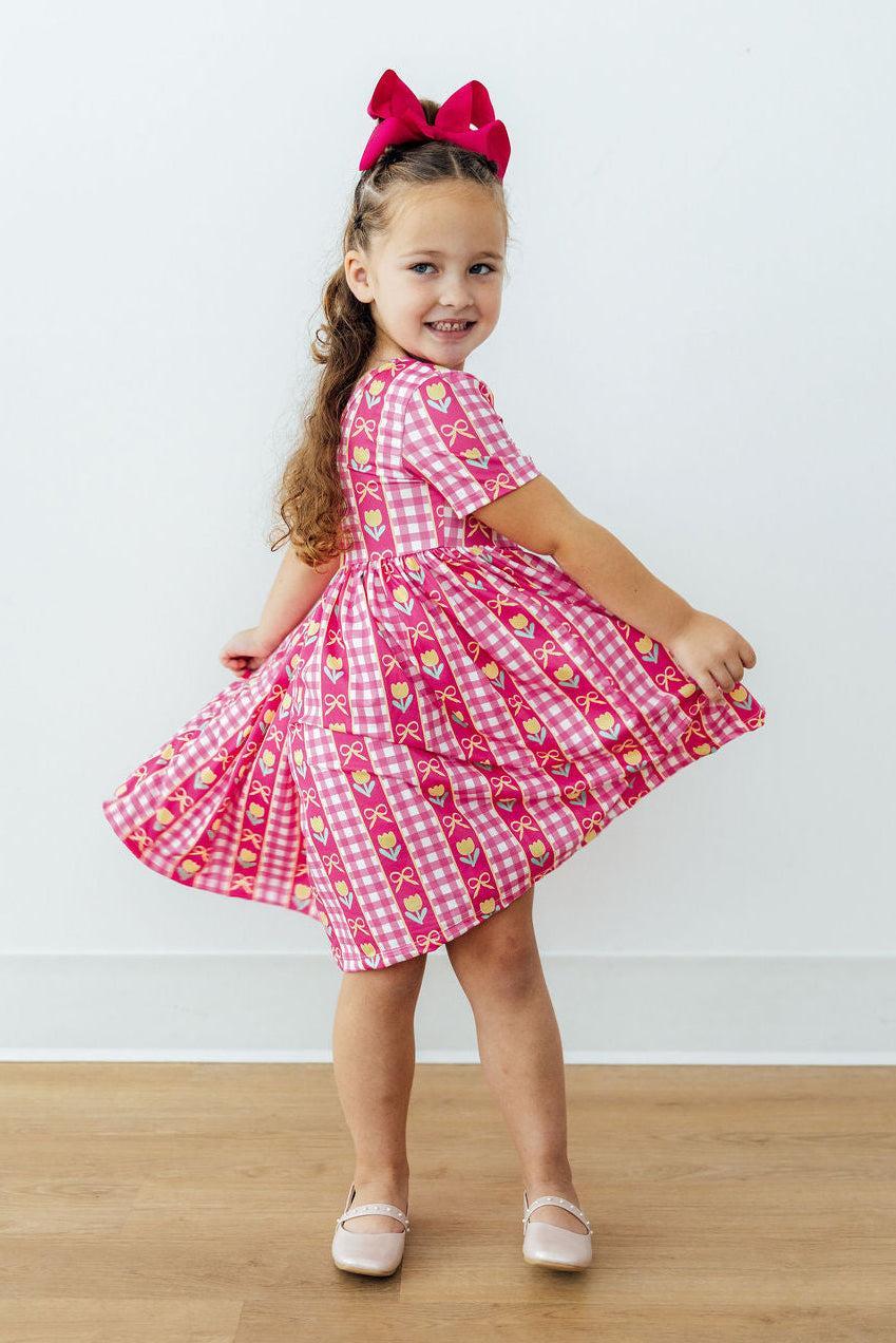 I Love You Tulip Much S/S Pocket Twirl Dress - Aaria Tees Aaria Tees
