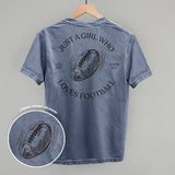 Just A Girl Who Loves Football (Back Print) Aaria Tees