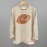 Floral Football Orange Aaria Tees