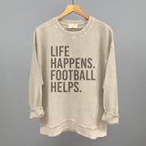 Life Happens. Football Helps. Aaria Tees